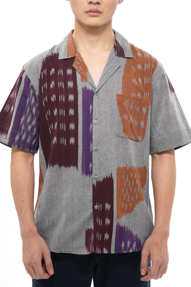 TOBU MENS RESORT SHIRT 100% cotton by Translate Men in grey color for men Worldwide