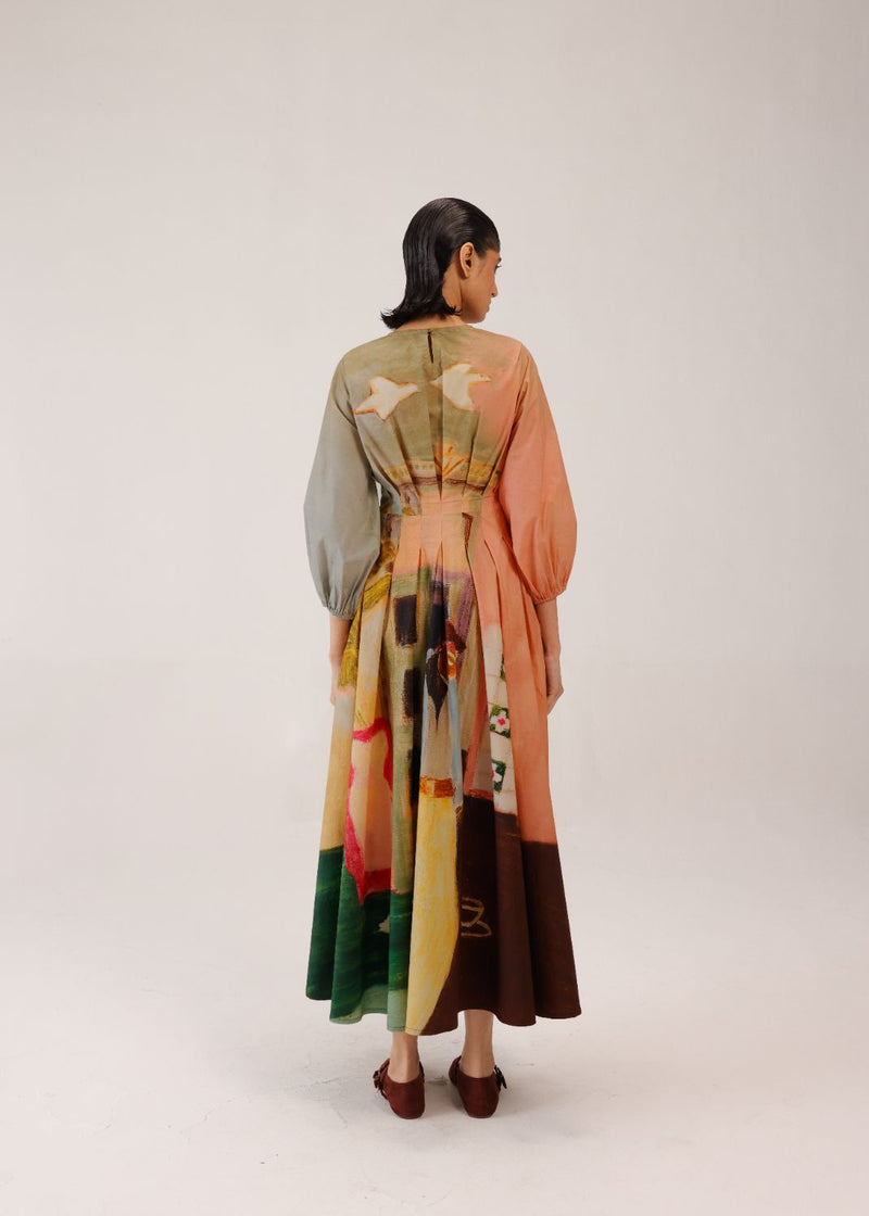 TOKYO DRESS - MORNING COFFEE cotton by CORD for women Worldwide