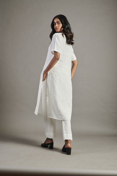 Taj Linen Half Sleeves Kurta Set