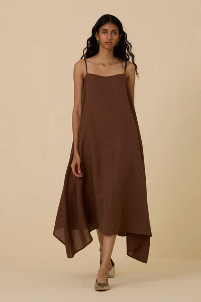 Talib Brown Slip Dress