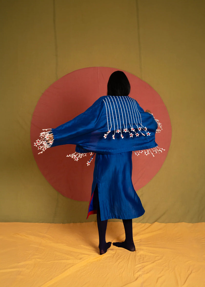 Tass Moma Jacket-Blue and White