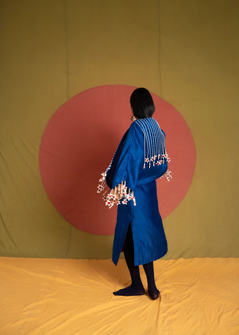 Tass Moma Jacket-Blue and White
