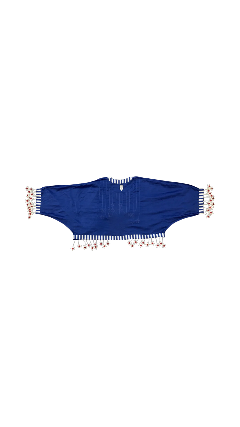 Tass Moma Jacket-Blue and White