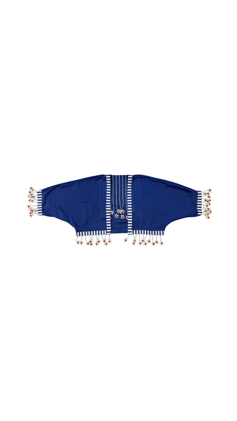 Tass Moma Jacket-Blue and White