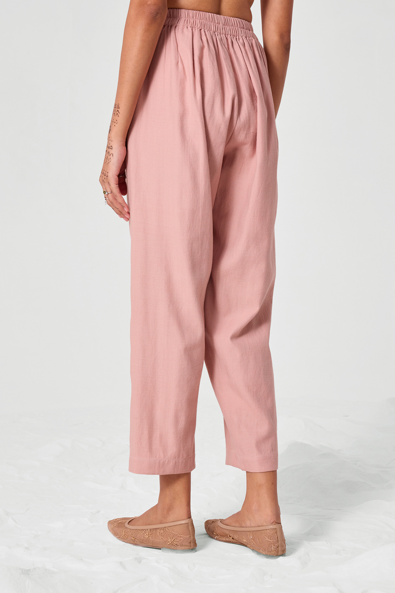 Tatejima Handwoven Embroidered Pink Pants