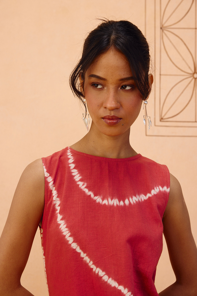 Terracotta Memories Kala Cotton Top handwoven kala cotton top/shirt by SUI in terra for women Worldwide