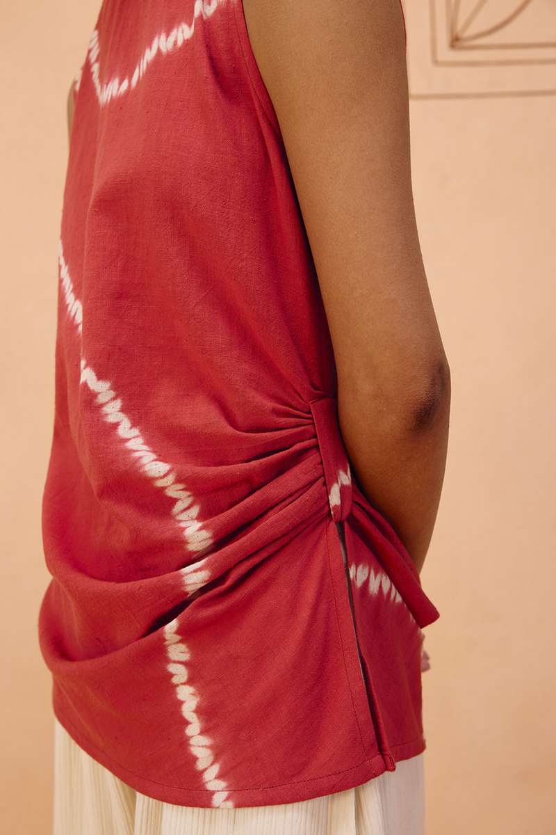 Terracotta Memories Kala Cotton Top handwoven kala cotton top/shirt by SUI in terra for women Worldwide