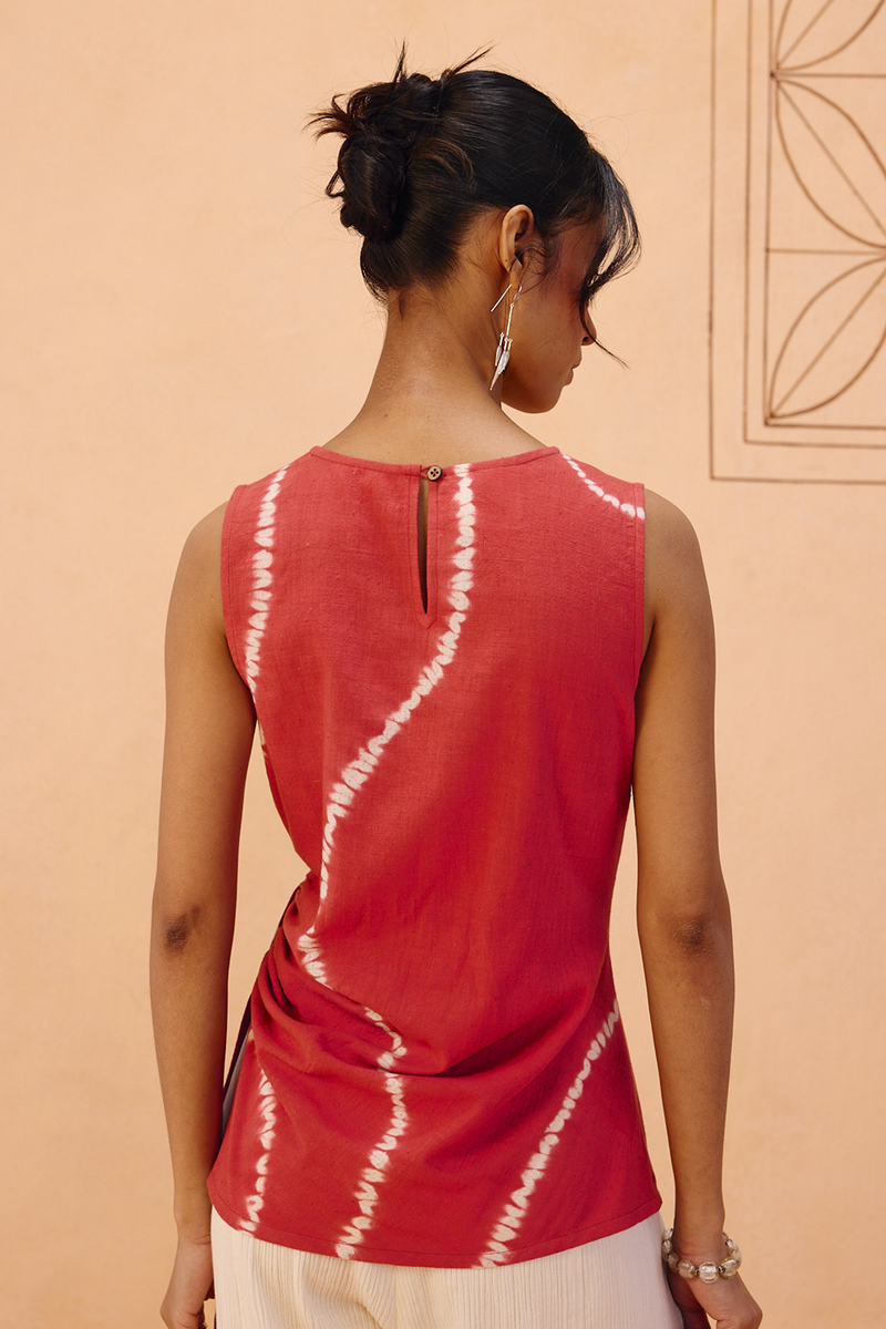 Terracotta Memories Kala Cotton Top handwoven kala cotton top/shirt by SUI in terra for women Worldwide