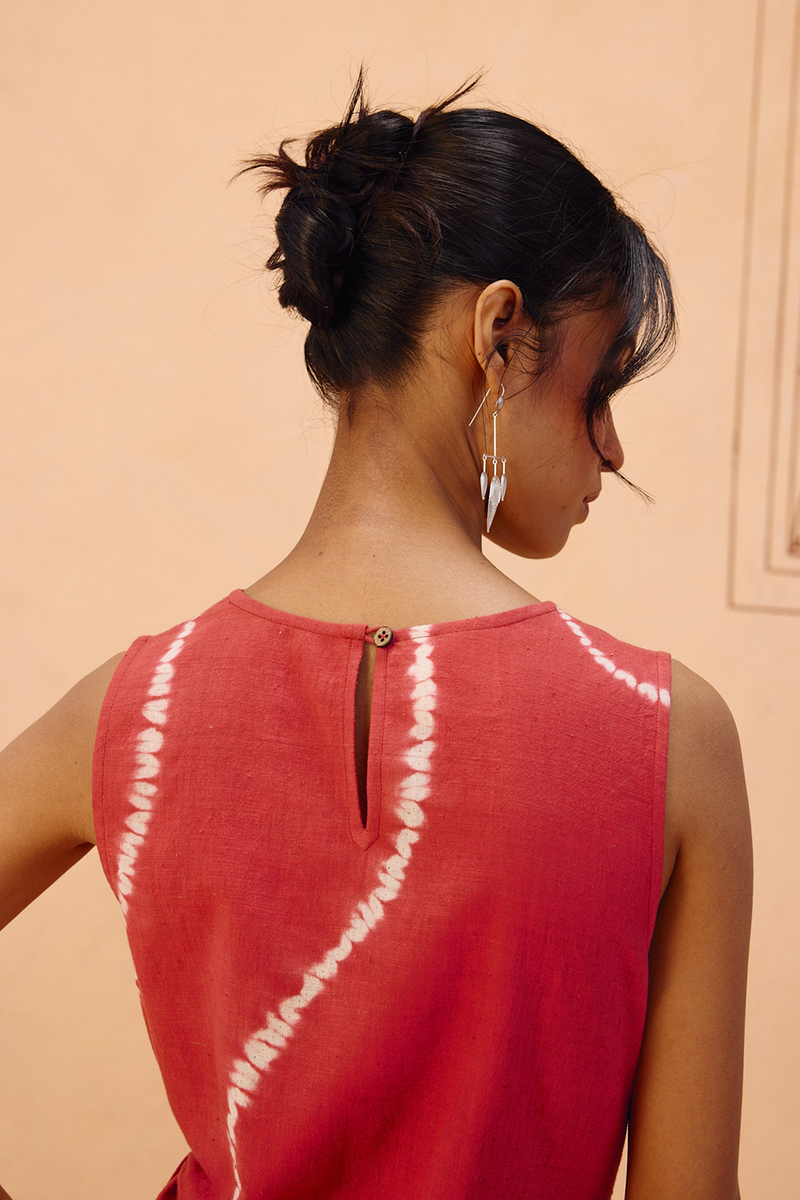 Terracotta Memories Kala Cotton Top handwoven kala cotton top/shirt by SUI in terra for women Worldwide