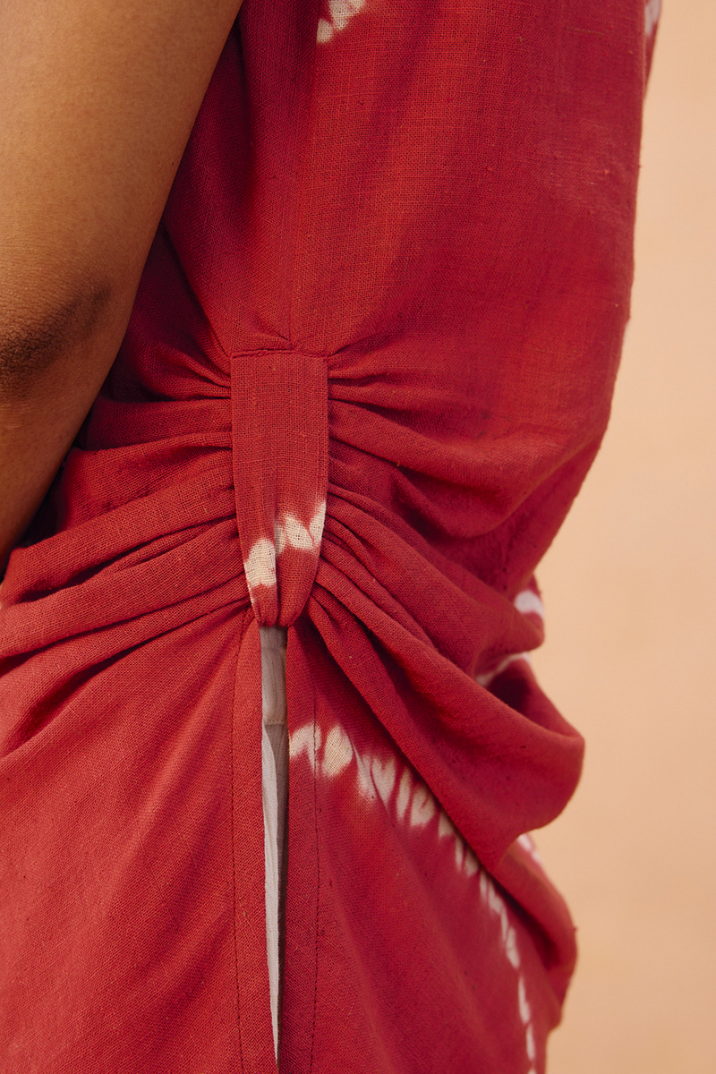 Terracotta Memories Kala Cotton Top handwoven kala cotton top/shirt by SUI in terra for women Worldwide