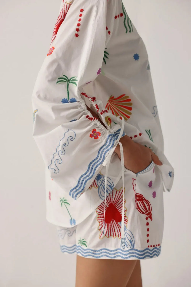 Thais Shirt - Ecru poplin by NOIB for women Worldwide