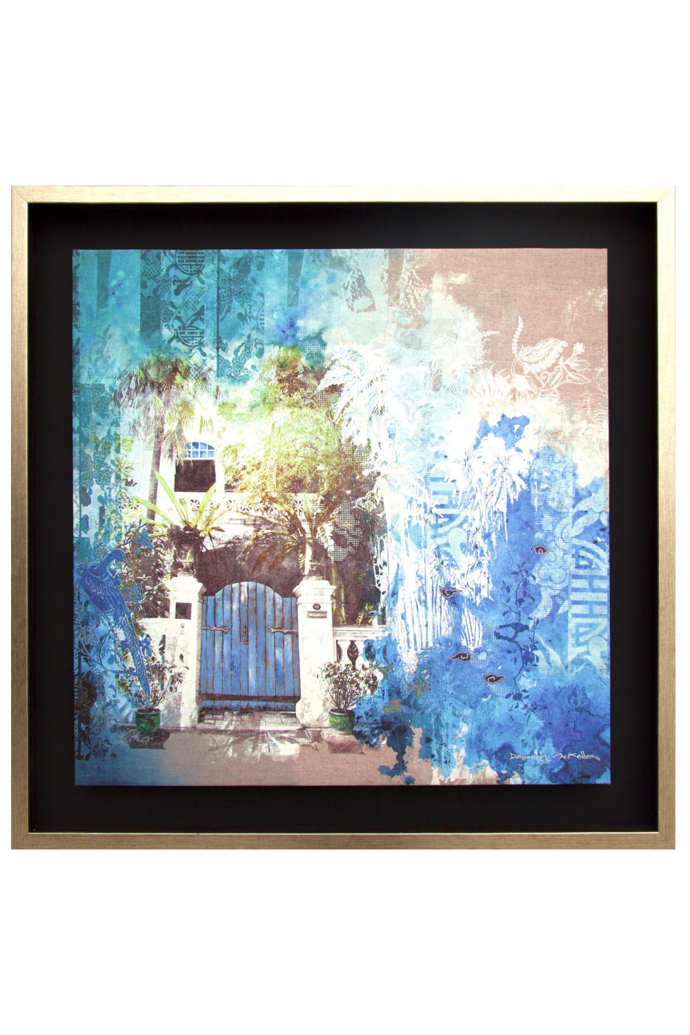 The Blue Nightingale Canvas Print (74x74 cm)