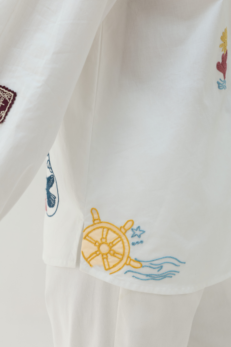 The Anchor Organic Cotton Shirt cotton by Sui in white color for women Worldwide