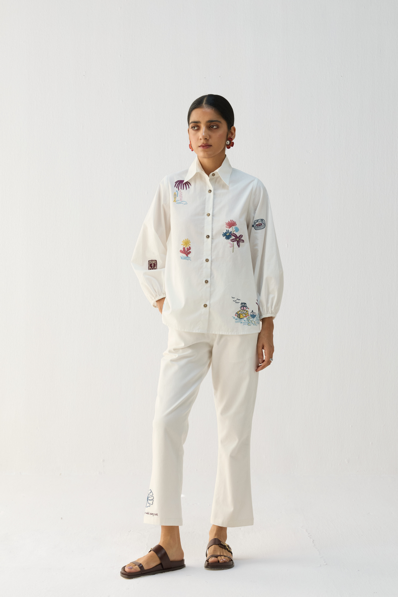 The Anchor Organic Cotton Shirt cotton by Sui in white color for women Worldwide