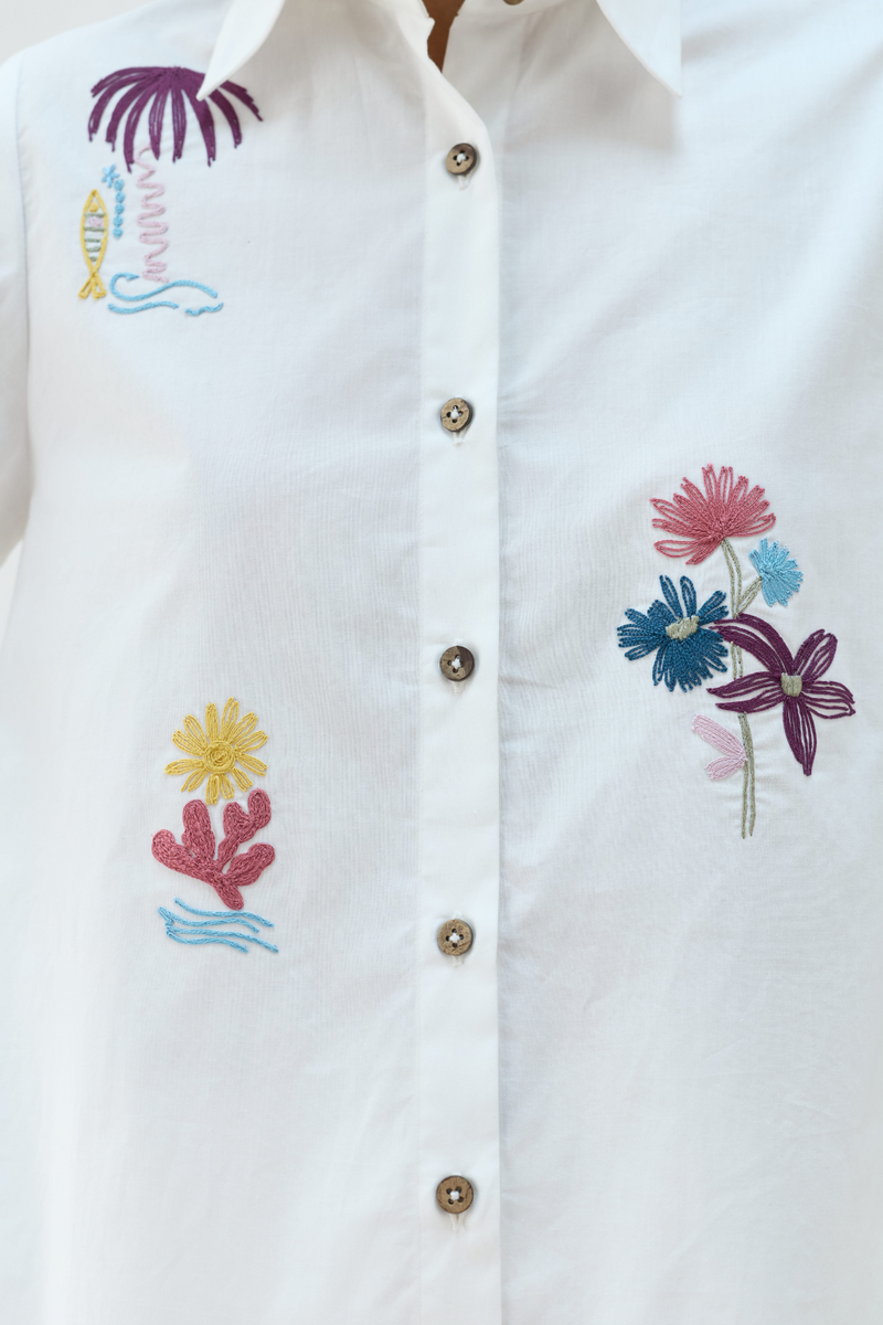The Anchor Organic Cotton Shirt cotton by Sui in white color for women Worldwide