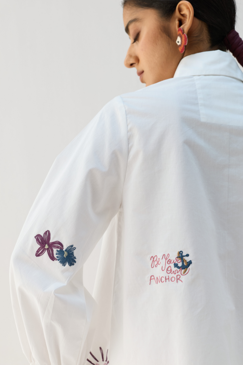 The Anchor Organic Cotton Shirt cotton by Sui in white color for women Worldwide