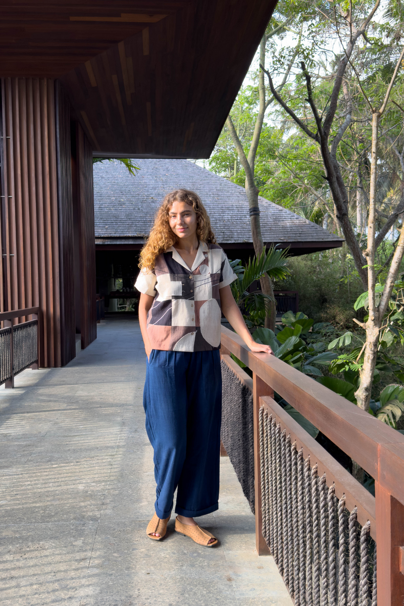 The Autumn Shirt cotton by World of Crow in multi color for women Worldwide