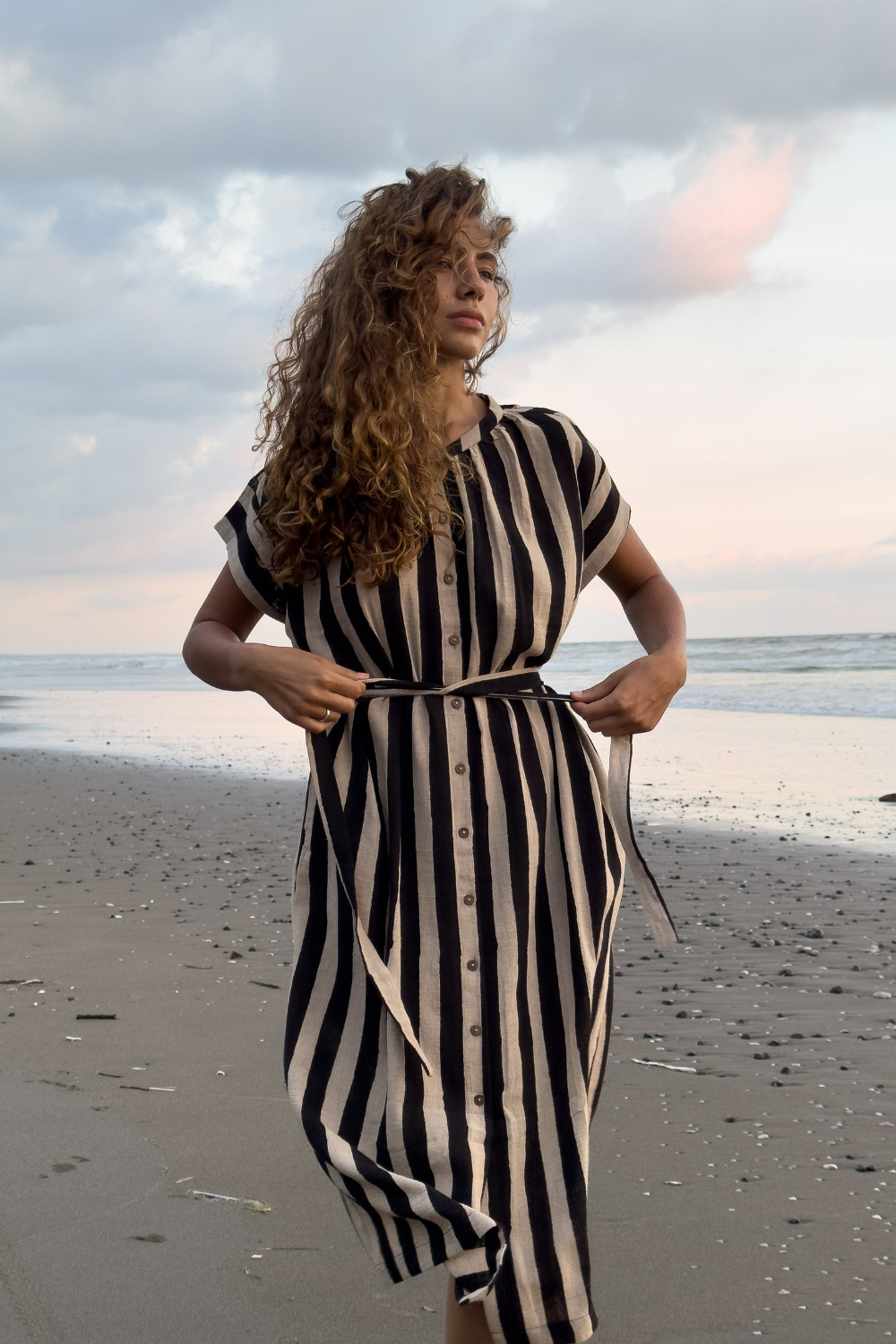 The Black & White Striped Dress