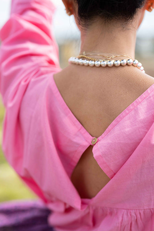 Everday top - pink cotton by World of Crow in pink color for women Worldwide