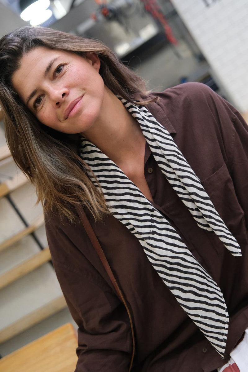 The Chocolate Brown Button-Down Shirt cotton by World of Crow in brown color for women Worldwide