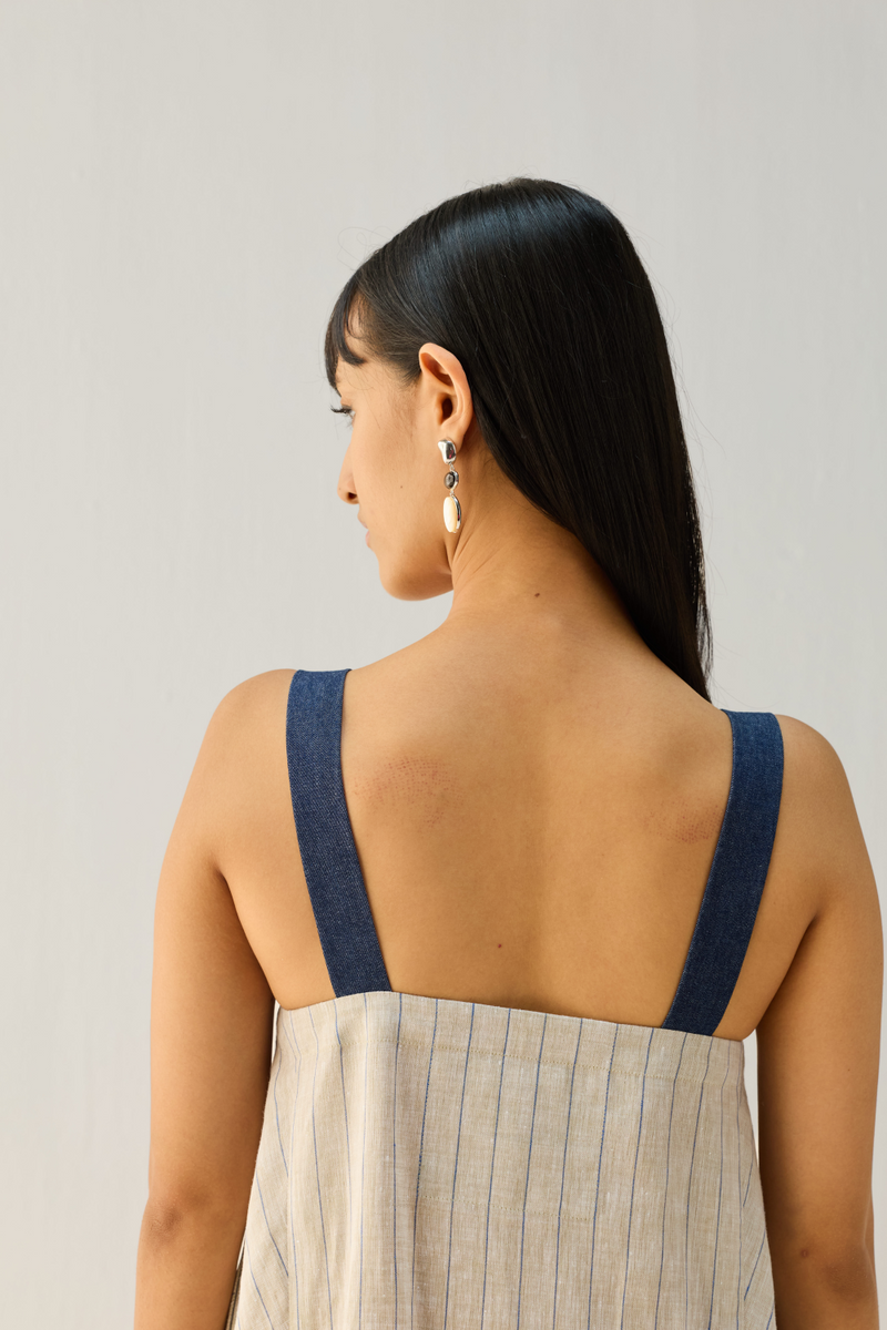 The Element Linen Maxi Dress all linen by Sui in beige color for women Worldwide