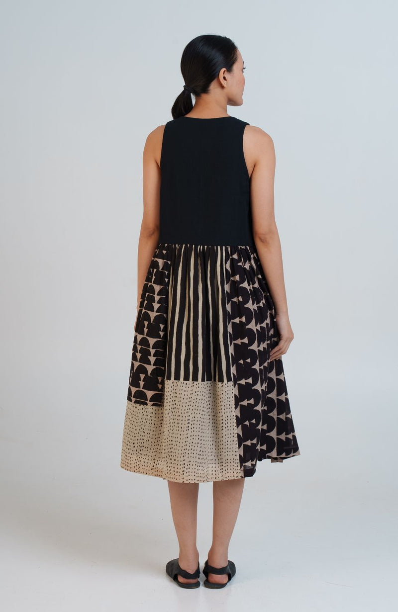 The Erica Dress cotton by World of Crow in black color for women Worldwide