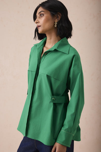 The Evergreen Wonder Classic Organic Cotton Shirt Blouse