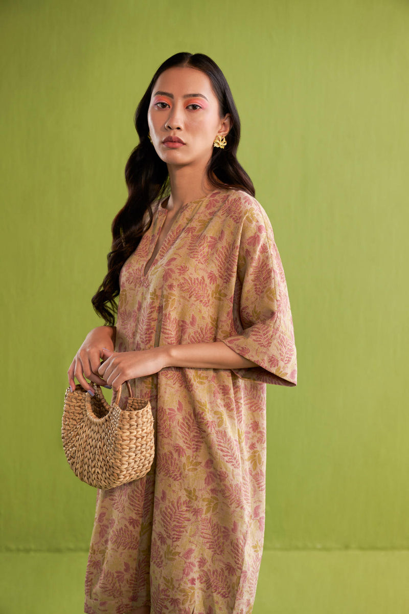 The Fern Handwoven Printed Dress cotton by SUI for women Worldwide