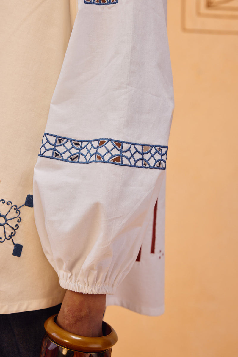The Foundation Organic Cotton Shirt poplin top/shirt by SUI in white for women Worldwide
