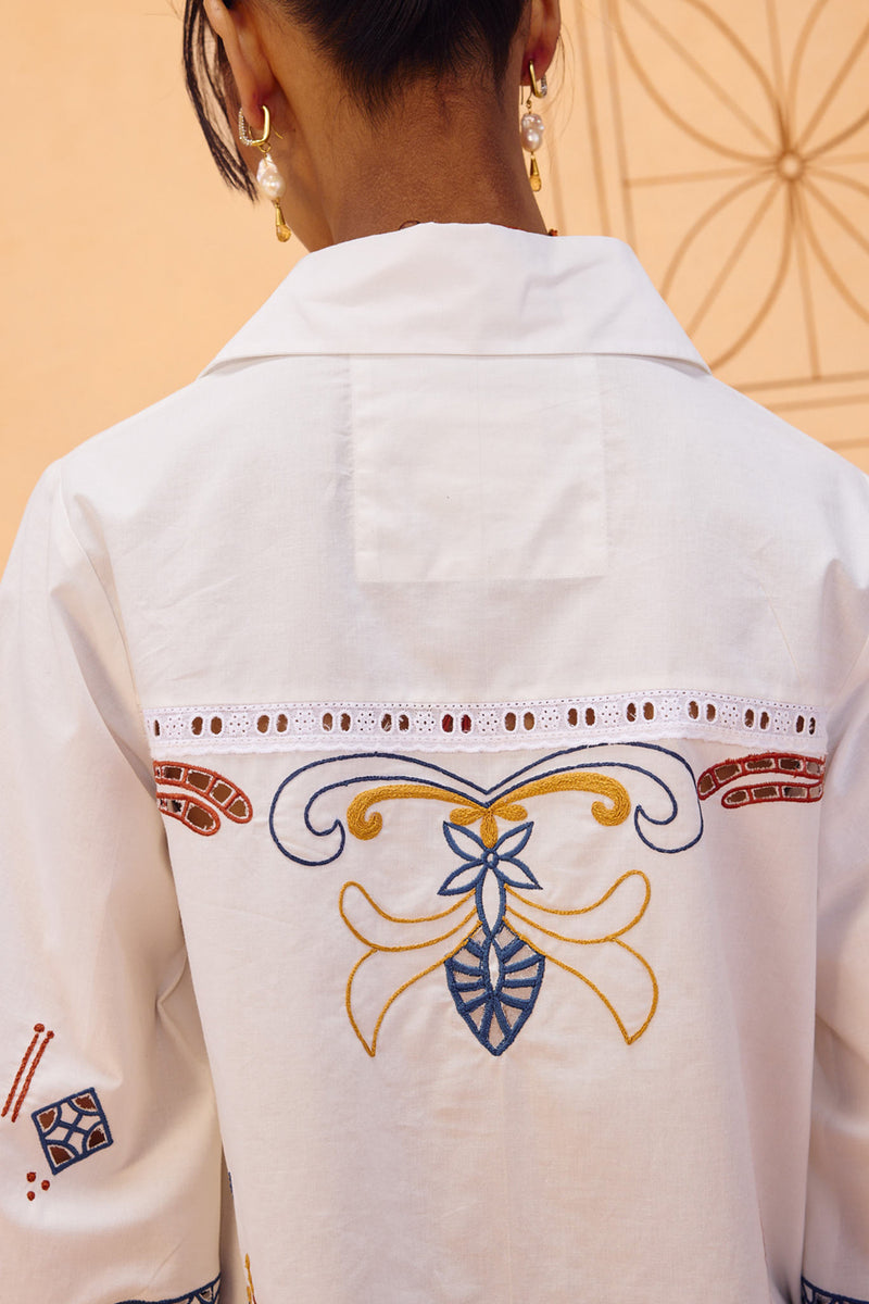 The Foundation Organic Cotton Shirt poplin top/shirt by SUI in white for women Worldwide