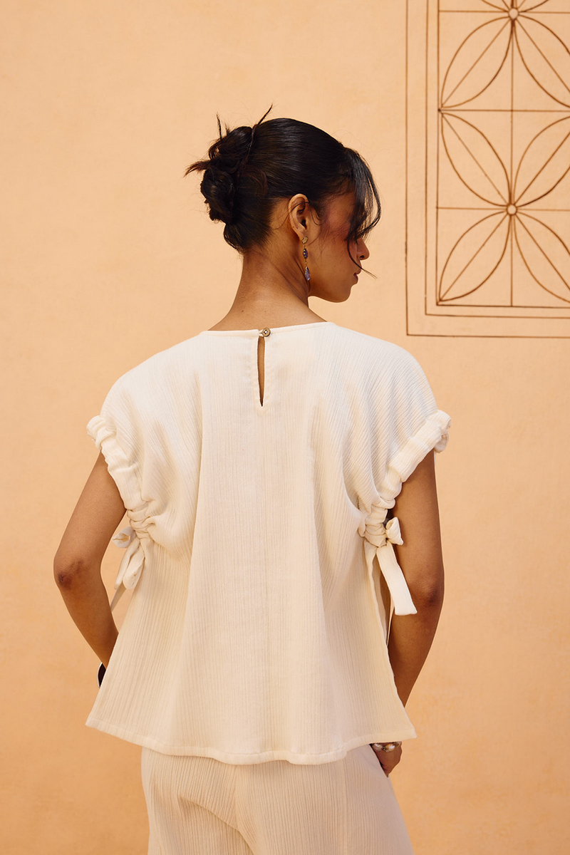 The Frame Organic Cotton Top double gauze top/shirt by SUI in off-white for women Worldwide