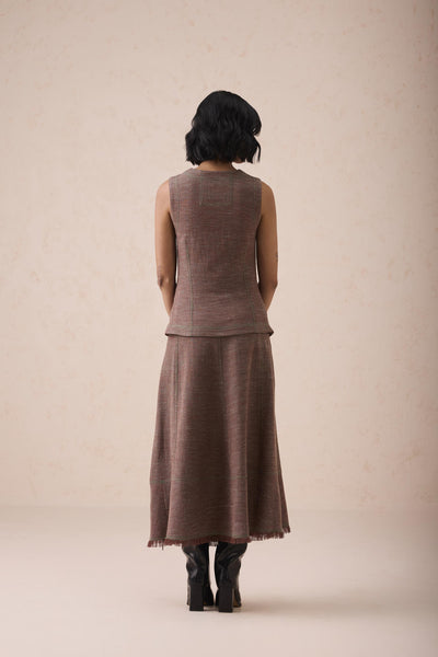 The Hazel Sun Handspun Handwoven Organic Cotton Midi Skirt