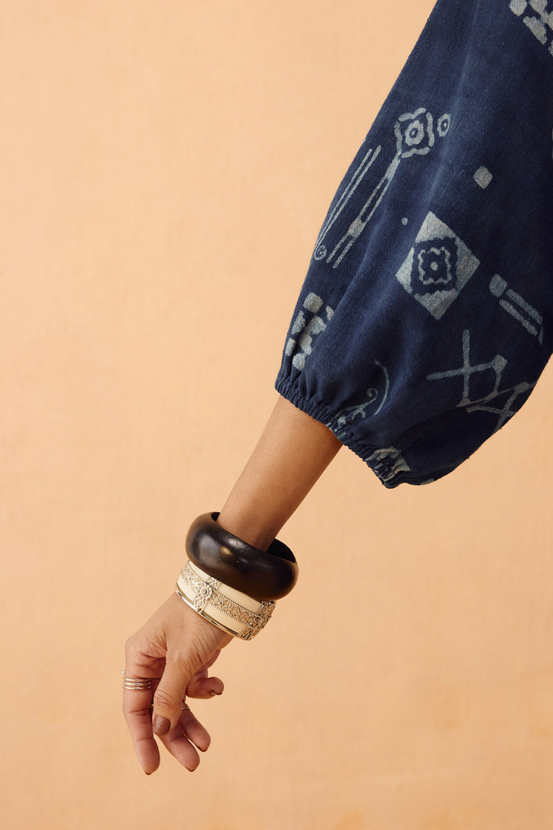 The Heirloom Handspun Handwoven Organic Cotton Dress organic cotton dress by SUI in indigo for women Worldwide
