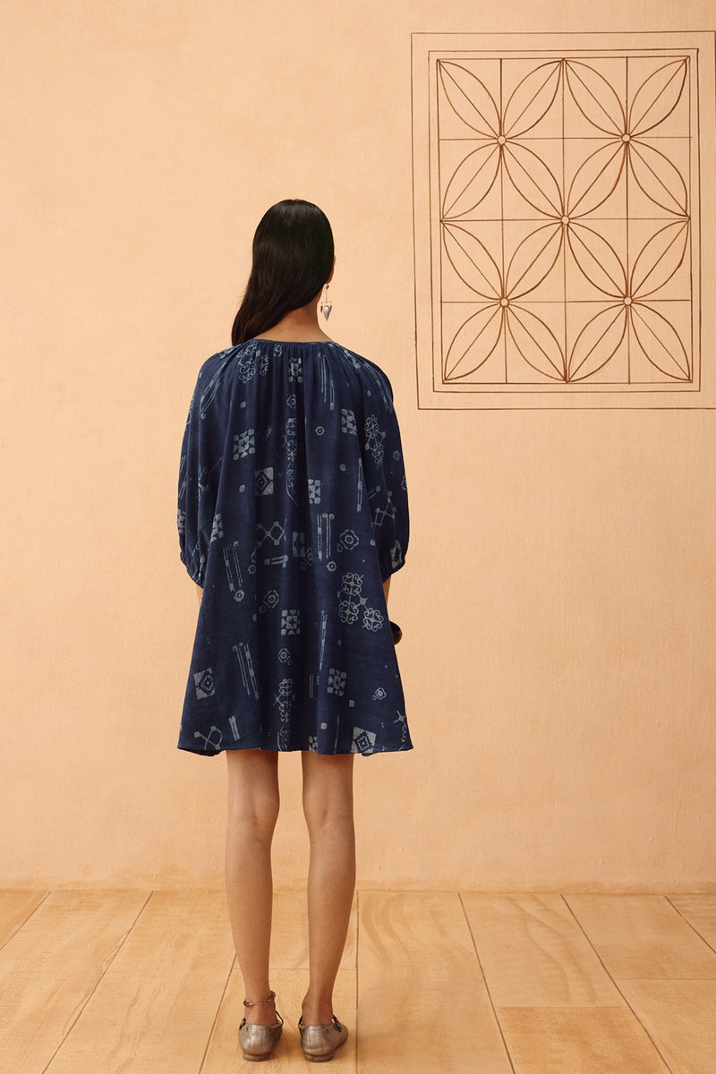 The Heirloom Handspun Handwoven Organic Cotton Dress organic cotton dress by SUI in indigo for women Worldwide
