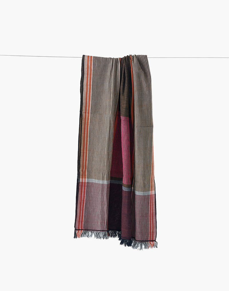 The Heritage Panel stole cotton by World of Crow in multi color for women Worldwide