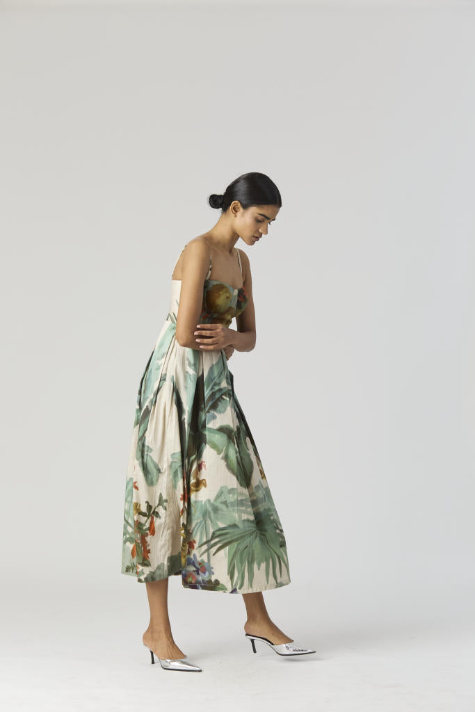 THE HUNT BRALETTE DRESS satin by Yam in green color for women Worldwide
