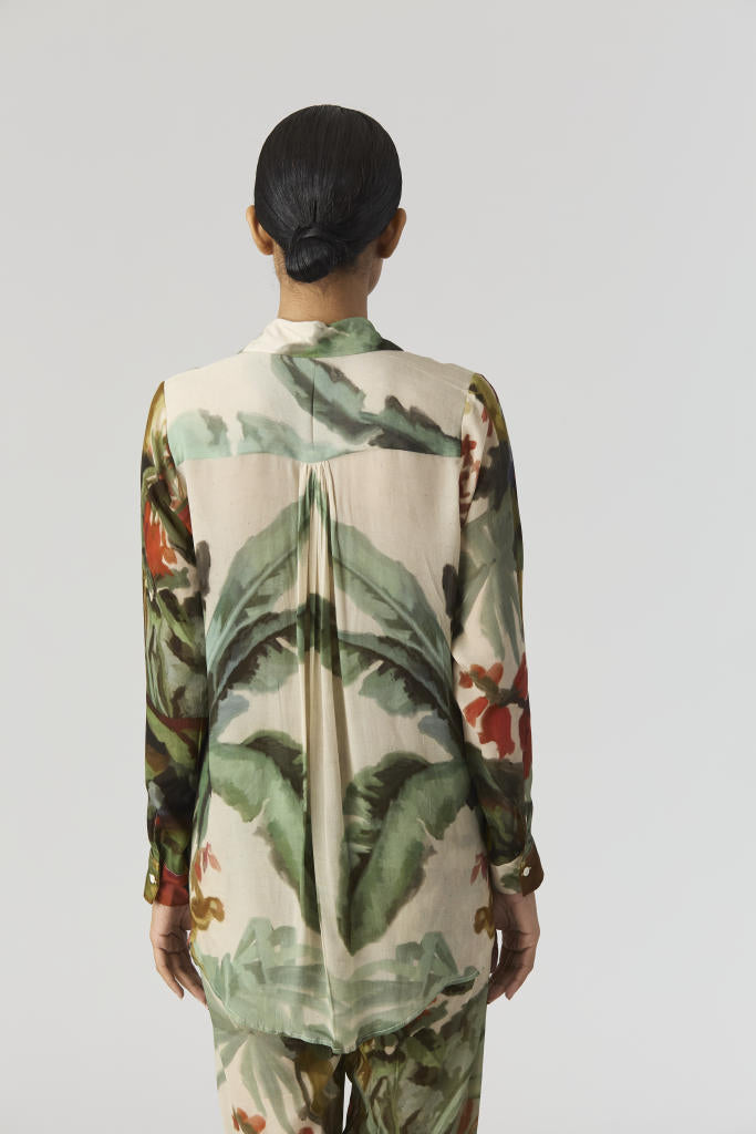 THE HUNT CO-ORD SET by Yam in green color for women Worldwide