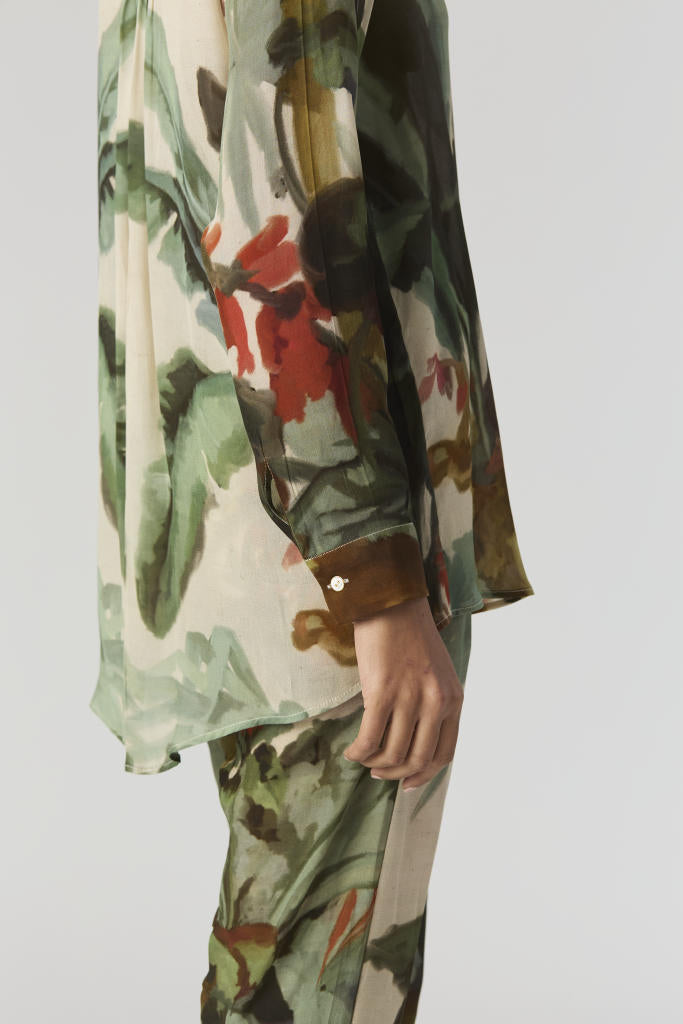 THE HUNT CO-ORD SET by Yam in green color for women Worldwide