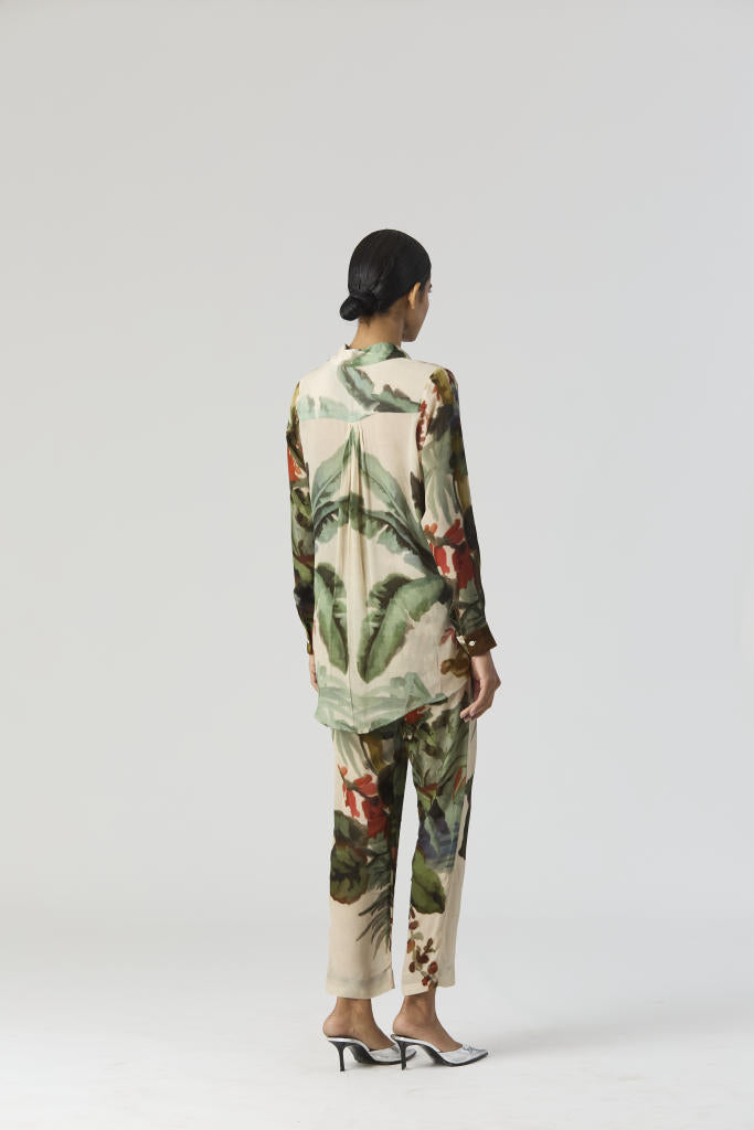 THE HUNT CO-ORD SET by Yam in green color for women Worldwide