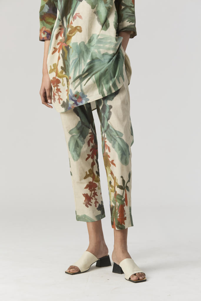 THE HUNT SHORT KURTA SET cotton by Yam in green color for women Worldwide