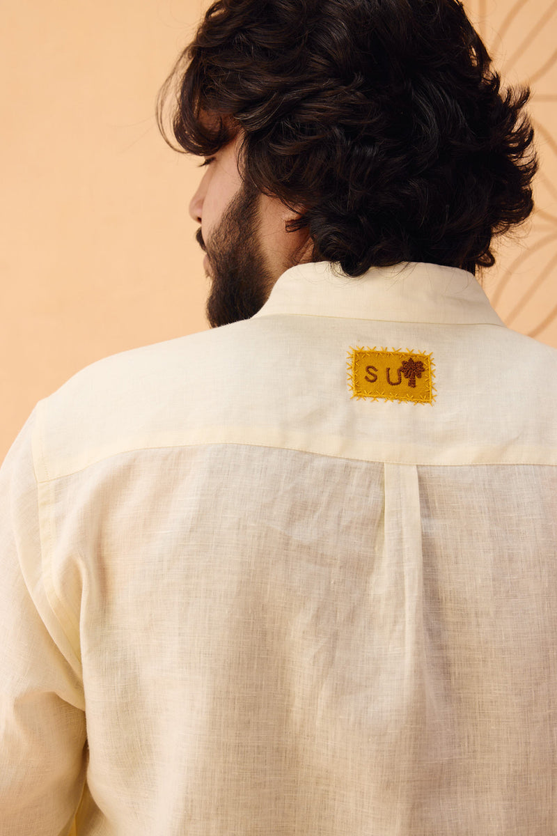 The Keepsake Men's Linen Shirt linen top/shirt by SUI in off-white for women Worldwide