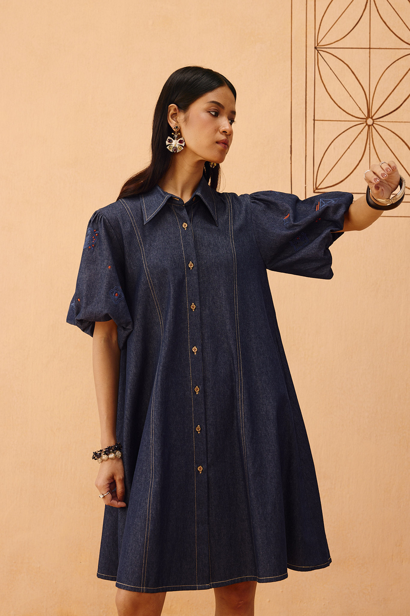 The Keepsake Sustainable Denim Dress denim dress by SUI in blue for women Worldwide