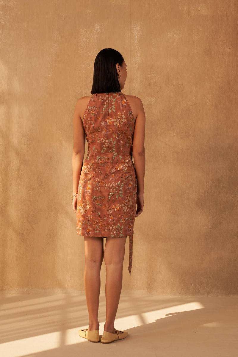 The Meadow Organic Cotton Wrap Dress satin by SUI in multi color for women Worldwide