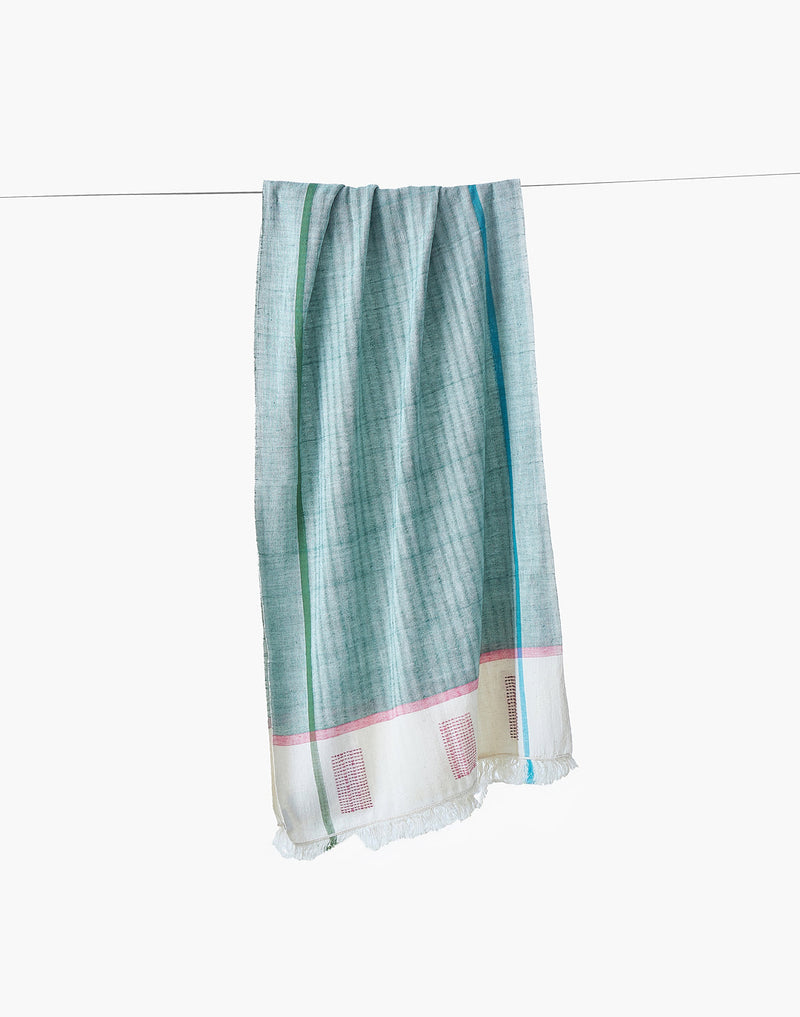 The Mint Check stole cotton by World of Crow for women Worldwide
