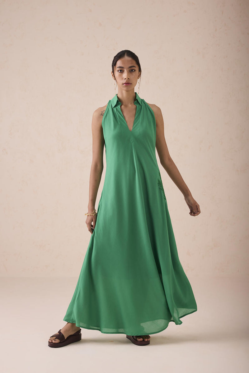 The Moment Lyocell Maxi Dress by SUI in green color for women Worldwide