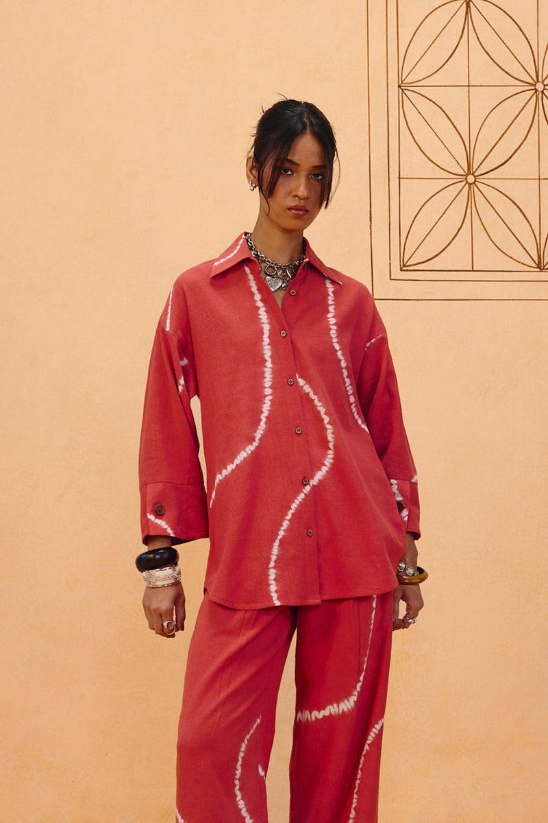 The Path Handspun Handwoven Tie Dye Shirt organic cotton top/shirt by SUI in terra for women Worldwide
