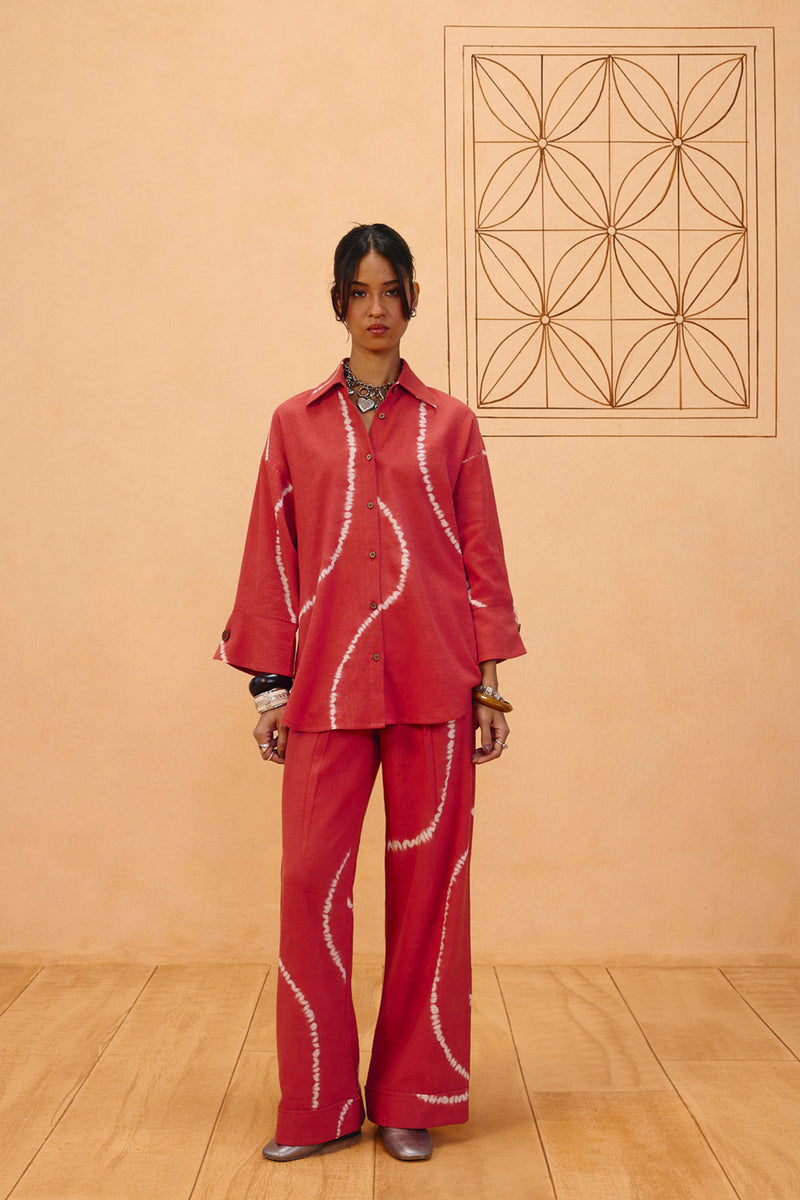 The Path Handspun Handwoven Tie Dye Shirt organic cotton top/shirt by SUI in terra for women Worldwide