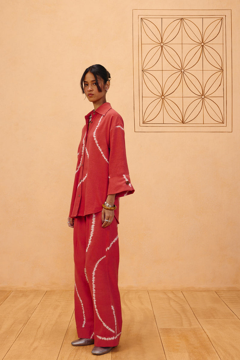 The Path Handspun Handwoven Tie Dye Shirt organic cotton top/shirt by SUI in terra for women Worldwide