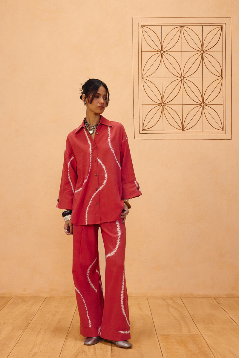 The Path Handspun Handwoven Tie Dye Shirt organic cotton top/shirt by SUI in terra for women Worldwide