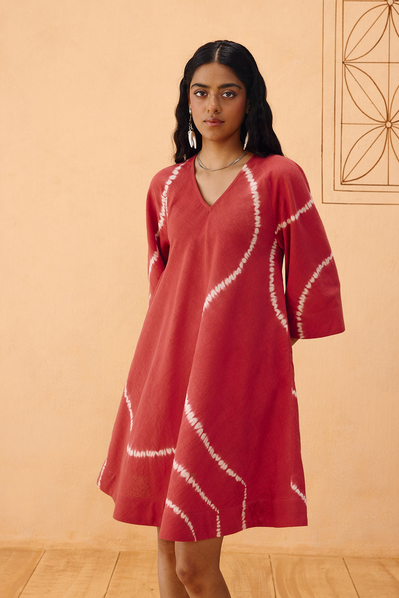 The Path Tie Dye Kala Cotton Dress kala cotton dress by SUI in terra for women Worldwide